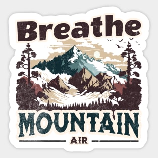 Breathe Mountain Air Sticker